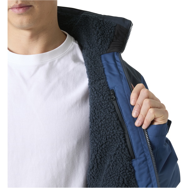 2026 Helly Hansen Mens Crew Hooded Pile Jacket 34526 - Dark Blue